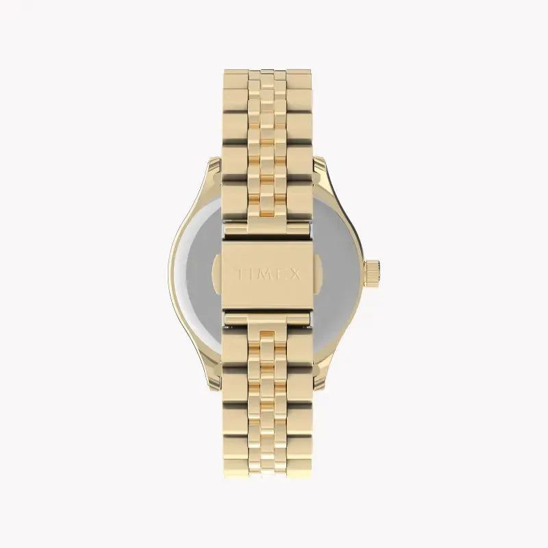 Timex Women's Gold Stainless Steel Watch, Off White Dial | Tw2u23200 by TIMEX