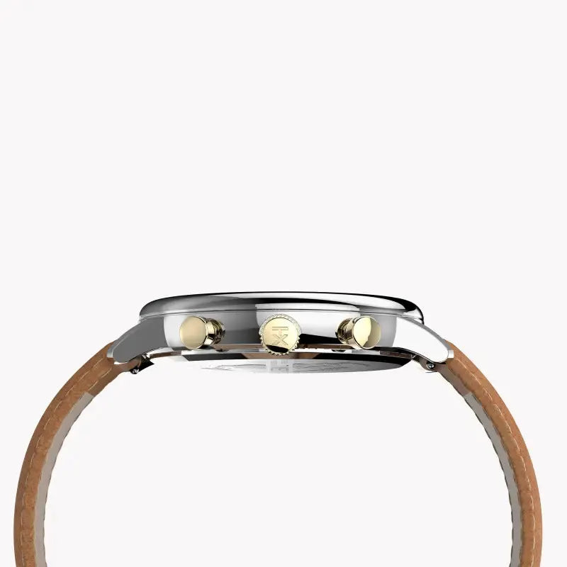 Timex Men's Brass Watch, Blue Dial & Tan Leather | Tw2u39000 by TIMEX