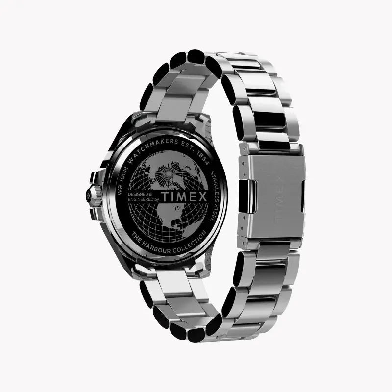 Timex Men's Silver Stainless Steel, Black Dial | Tw2u41700 by TIMEX