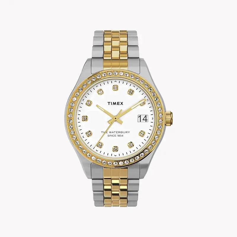 Timex Women's Stainless Steel Watch, Silver Dial | Tw2u53900 by TIMEX