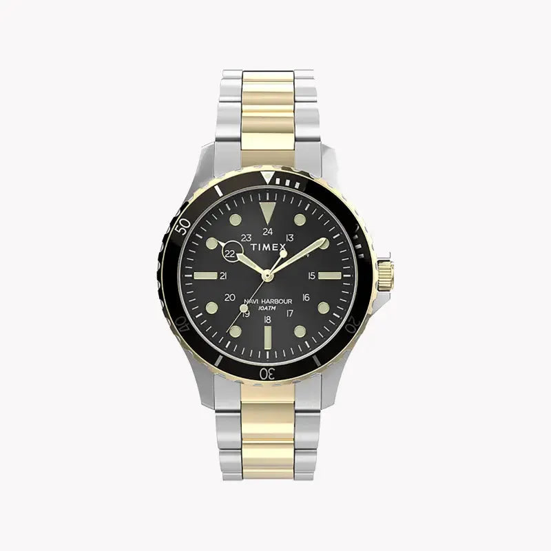 Timex Men's Stainless Steel Watch, Black Dial | Tw2u55500 by TIMEX