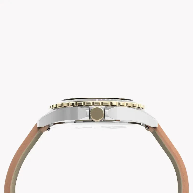 Timex Men's Black Dial Watch, Tan Leather Band | Tw2u55600 by TIMEX