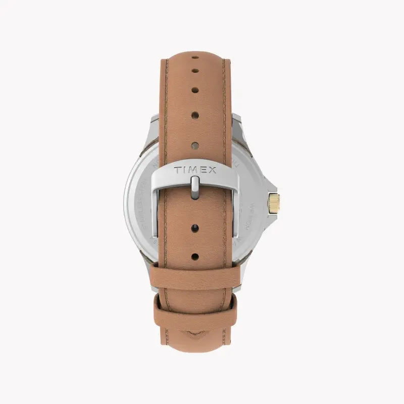 Timex Men's Black Dial Watch, Tan Leather Band | Tw2u55600 by TIMEX