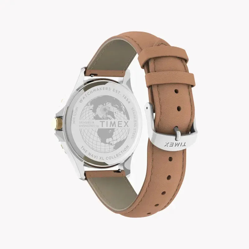 Timex Men's Black Dial Watch, Tan Leather Band | Tw2u55600 by TIMEX