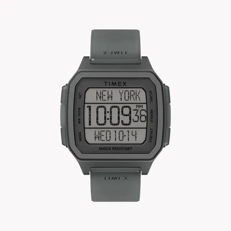Timex Men's Gray Silicone Watch, Digital Dial | Tw2u56400 by TIMEX