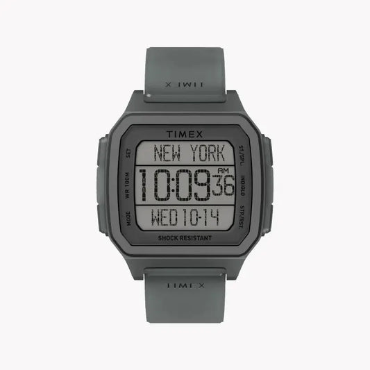 Timex Men's Gray Silicone Watch, Digital Dial | Tw2u56400 by TIMEX