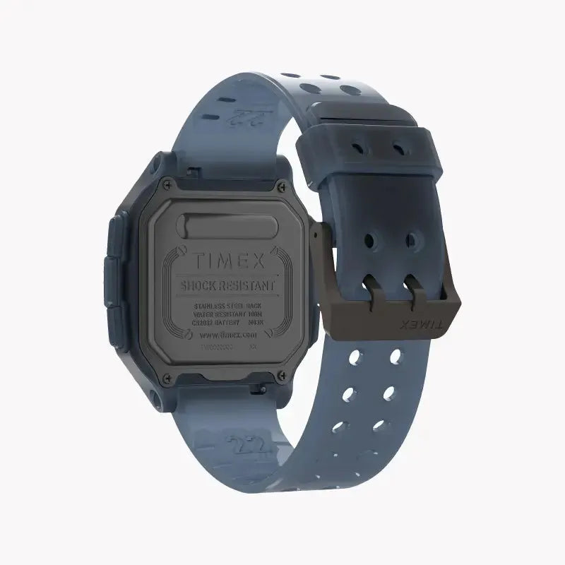 Timex Men's Blue Silicone Watch, Resin Square Case | Tw2u56500 by TIMEX