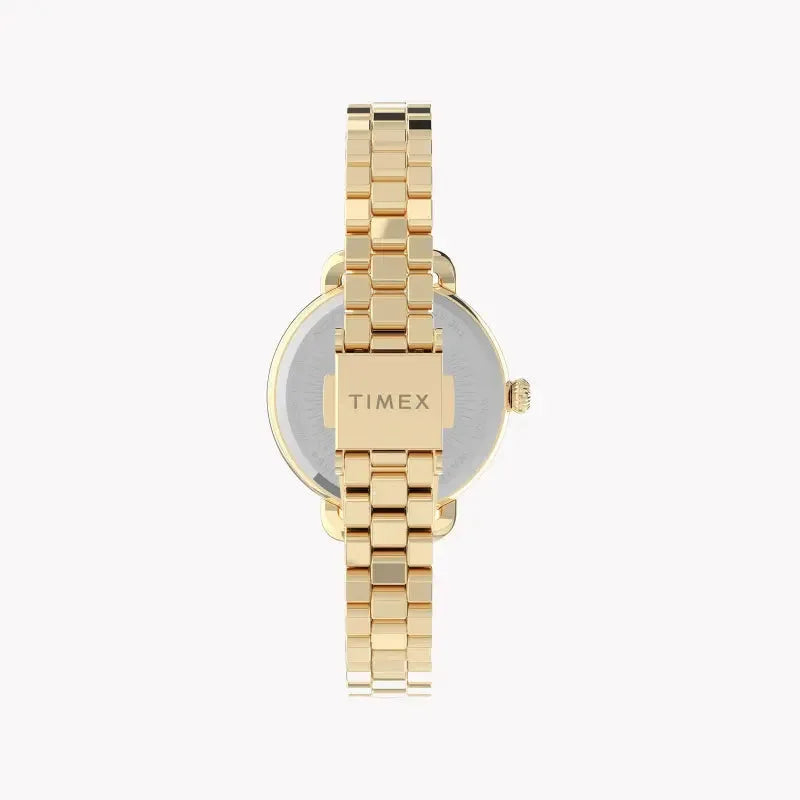 Timex Women's Gold Stainless Steel Watch, White Dial | Tw2u60600 by TIMEX