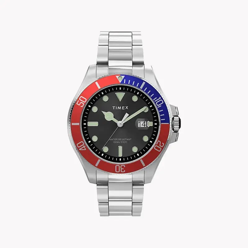 Timex Men's Black Dial, Silver Stainless Steel | Tw2u71900 by TIMEX