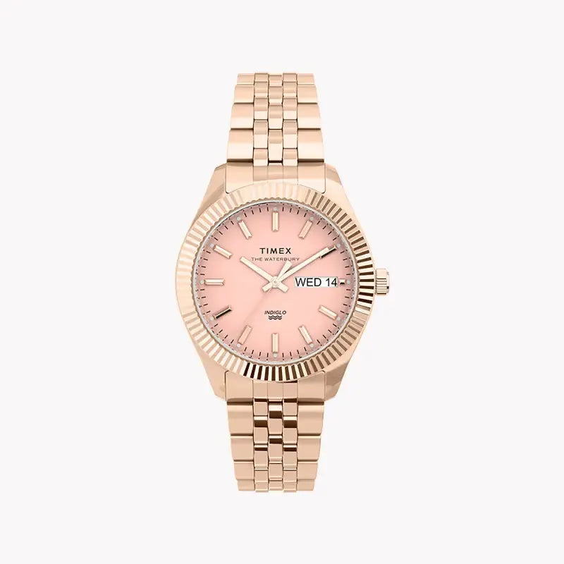 Timex Women's Rose Gold Watch, Pink Dial | Tw2u78400 by TIMEX