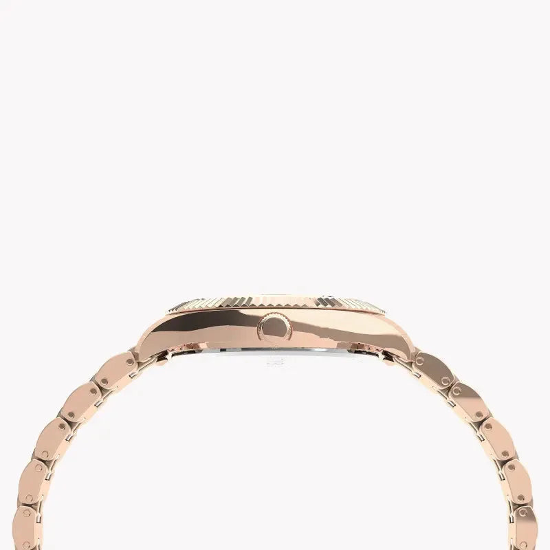 Timex Women's Rose Gold Stainless Steel Watch, Pink Dial | Tw2u82800 by TIMEX