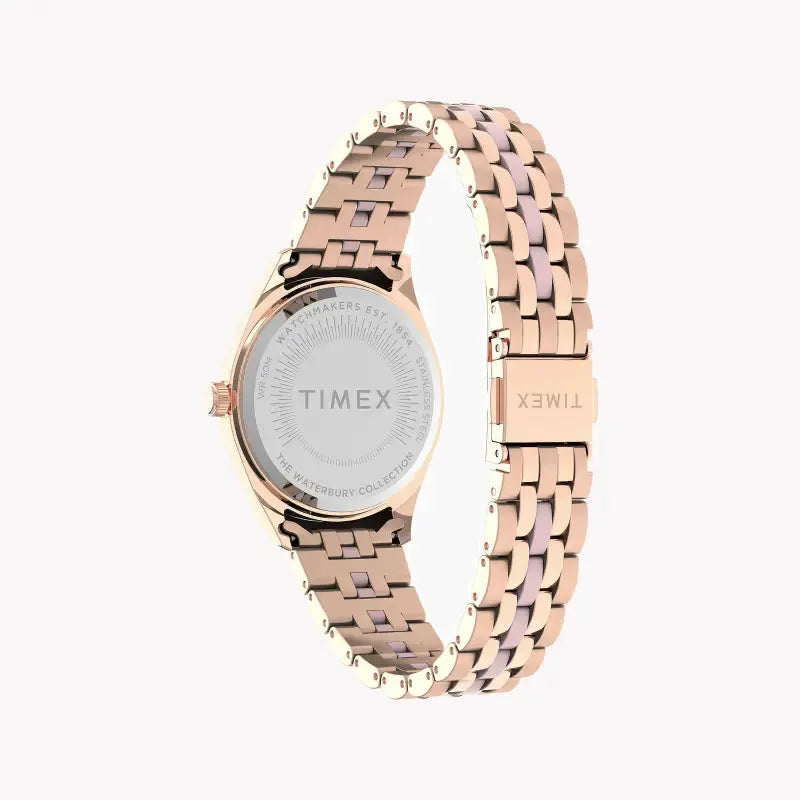 Timex Women's Rose Gold Stainless Steel Watch, Pink Dial | Tw2u82800 by TIMEX