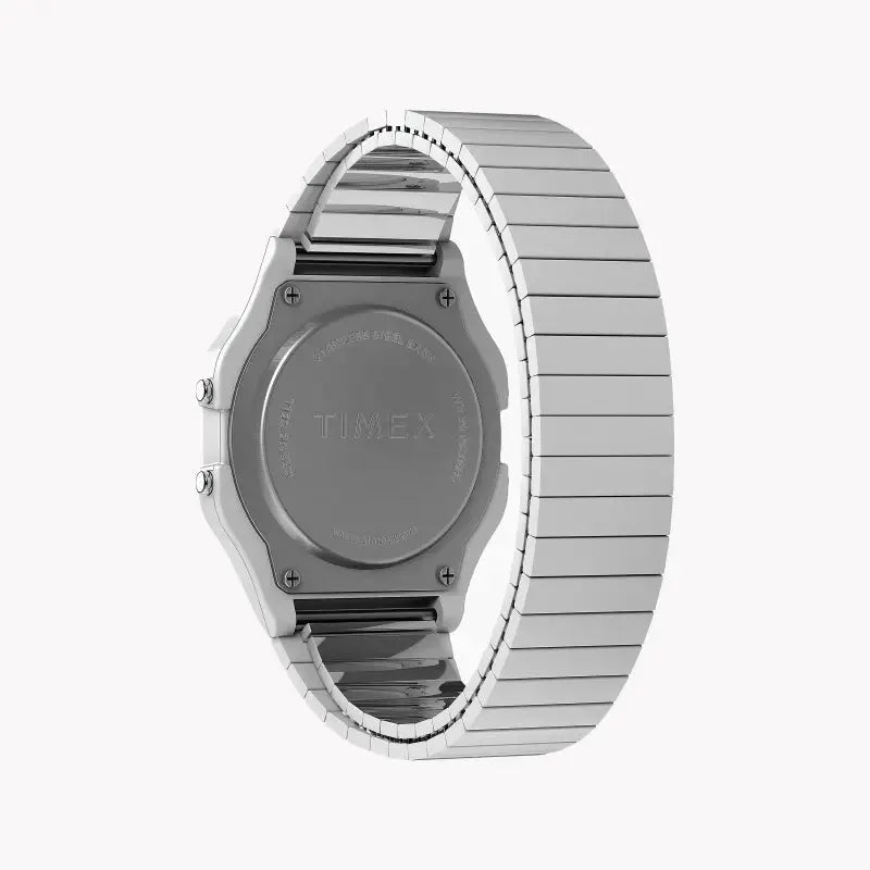 Timex Unisex White Stainless Steel & Resin Digital Watch | Tw2u93700 by TIMEX
