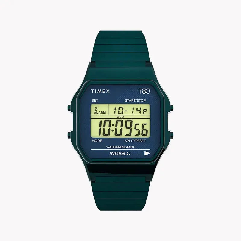 Timex Unisex Blue Resin & Stainless Steel Watch, Digital Dial | Tw2u93800 by TIMEX