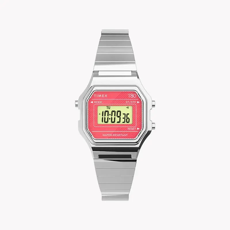 Timex Women's Silver Stainless Steel Watch, Digital Dial | Tw2u94200 by TIMEX