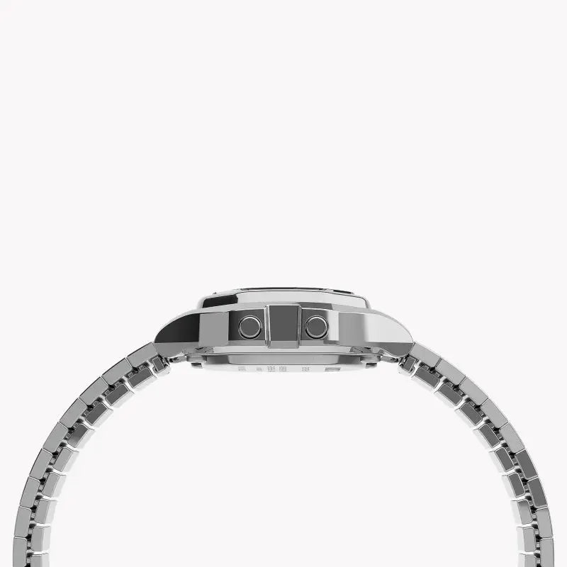 Timex Women's Silver Stainless Steel Watch, Digital Dial | Tw2u94200 by TIMEX