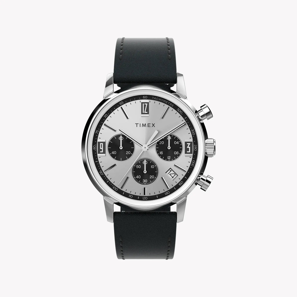 Timex Men's Stainless Steel, Black Leather | TW2W10300 by TIMEX