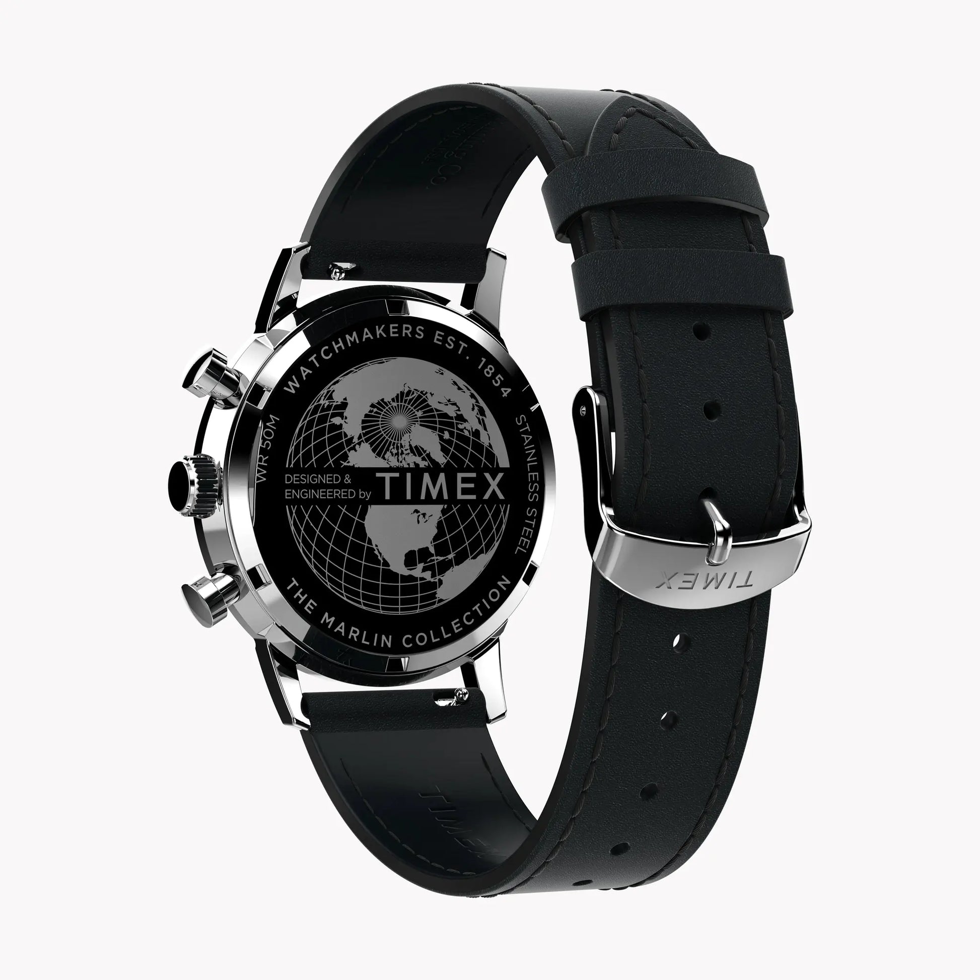 Timex Men's Stainless Steel, Black Leather | TW2W10300 by TIMEX