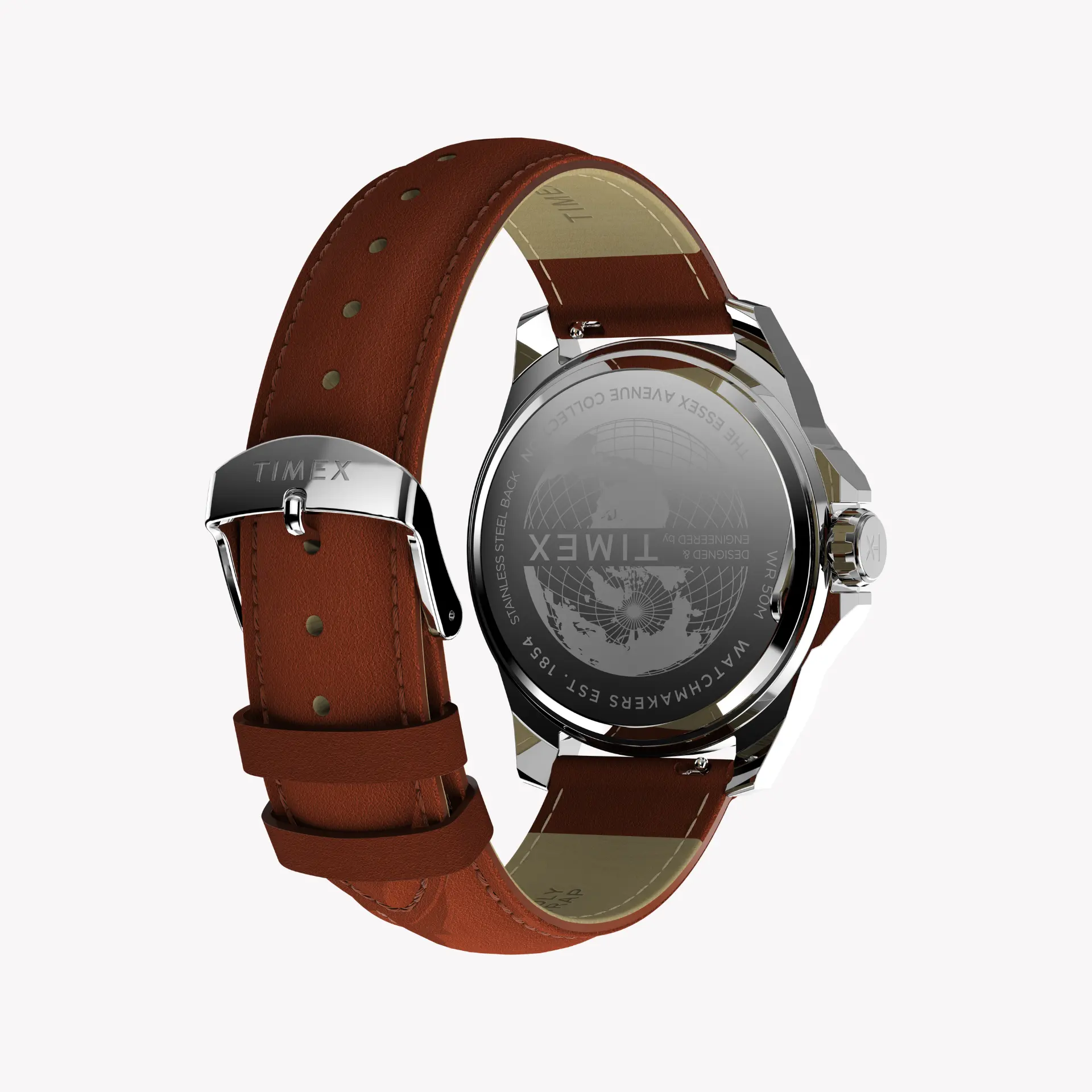 Timex Men's Silver/Brown, Blue Quartz Watch | Tw2w92800 by TIMEX