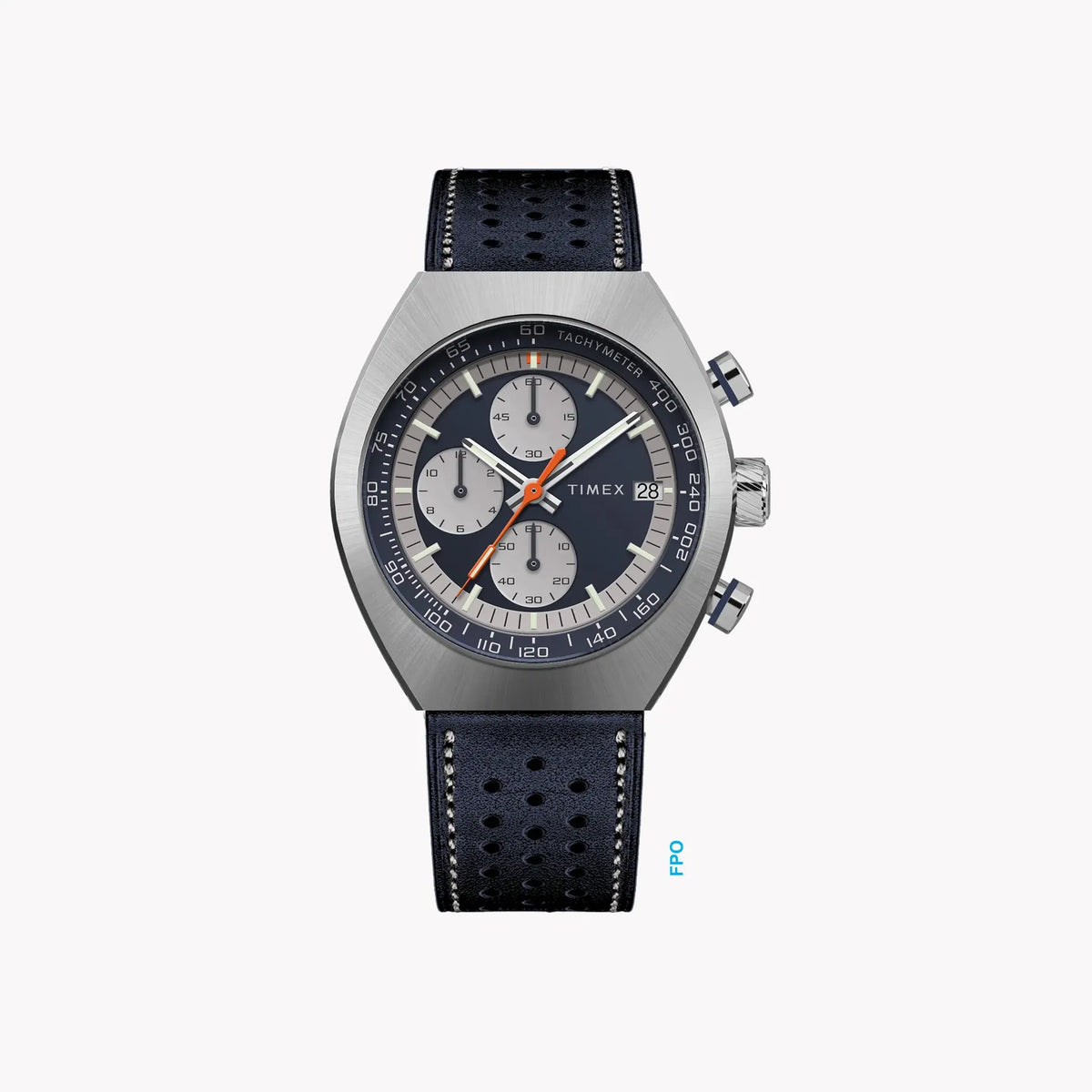 Mens Legacy Tonneau SST Blue Dial Blue Strap Watch TW2W93500 by TIMEX