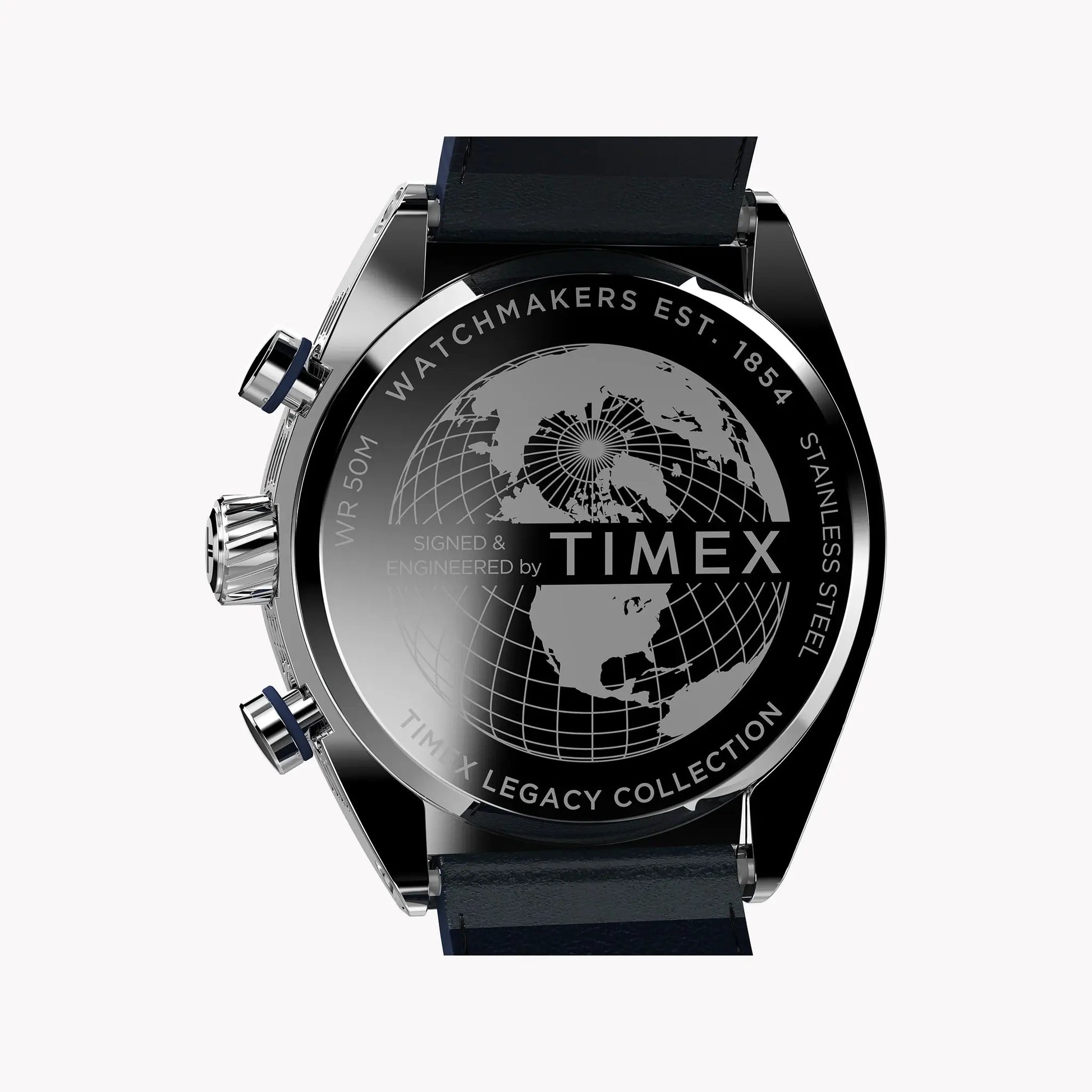 Mens Legacy Tonneau SST Blue Dial Blue Strap Watch TW2W93500 by TIMEX