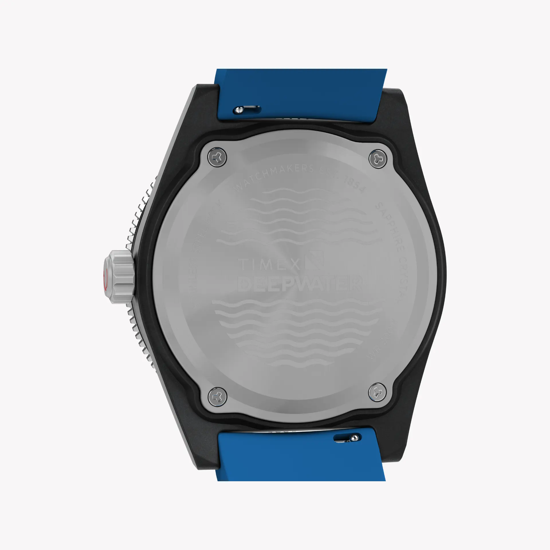 Timex Men's Black Resin/Blue Rubber Watch | Tw2y02500 by TIMEX