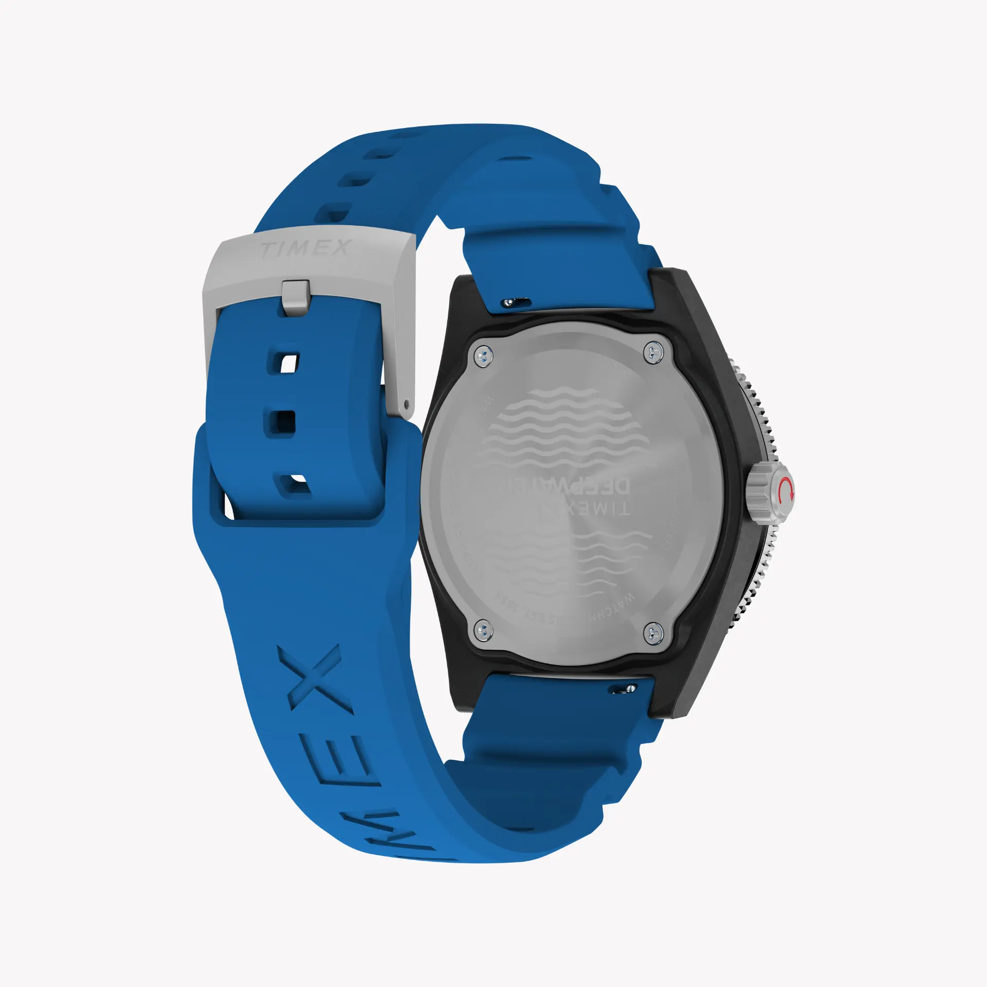 Timex Men's Black Resin/Blue Rubber Watch | Tw2y02500 by TIMEX
