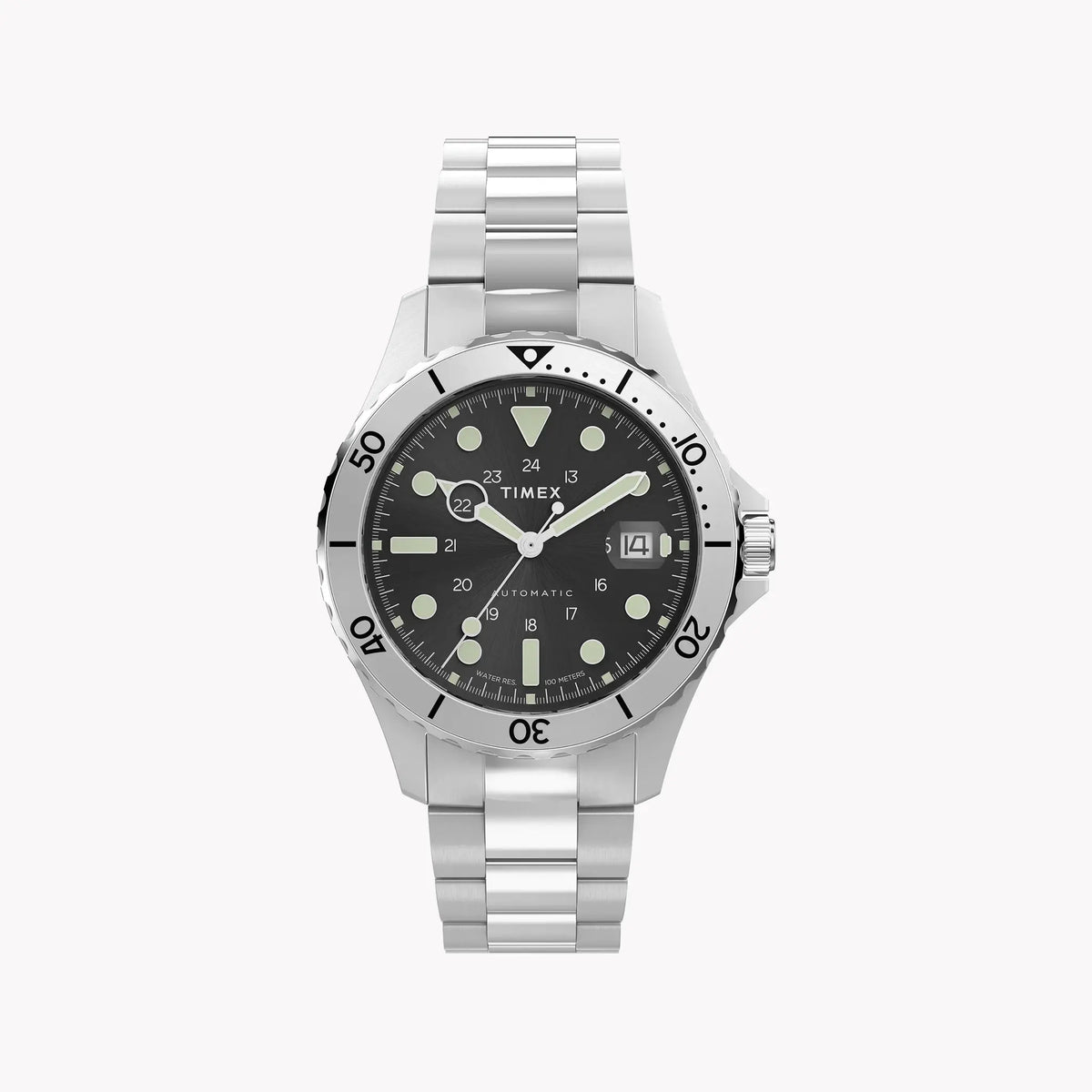 Navi Automatic 41mm SST Case Black Dial Bracelet | TW2Y15300 by TIMEX