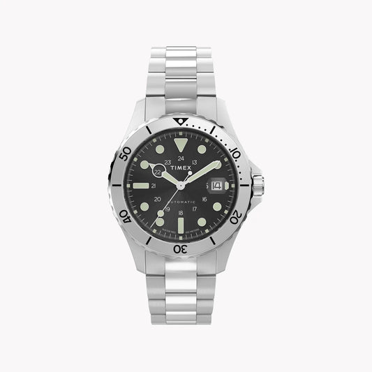 Navi Automatic 41mm SST Case Black Dial Bracelet | TW2Y15300 by TIMEX