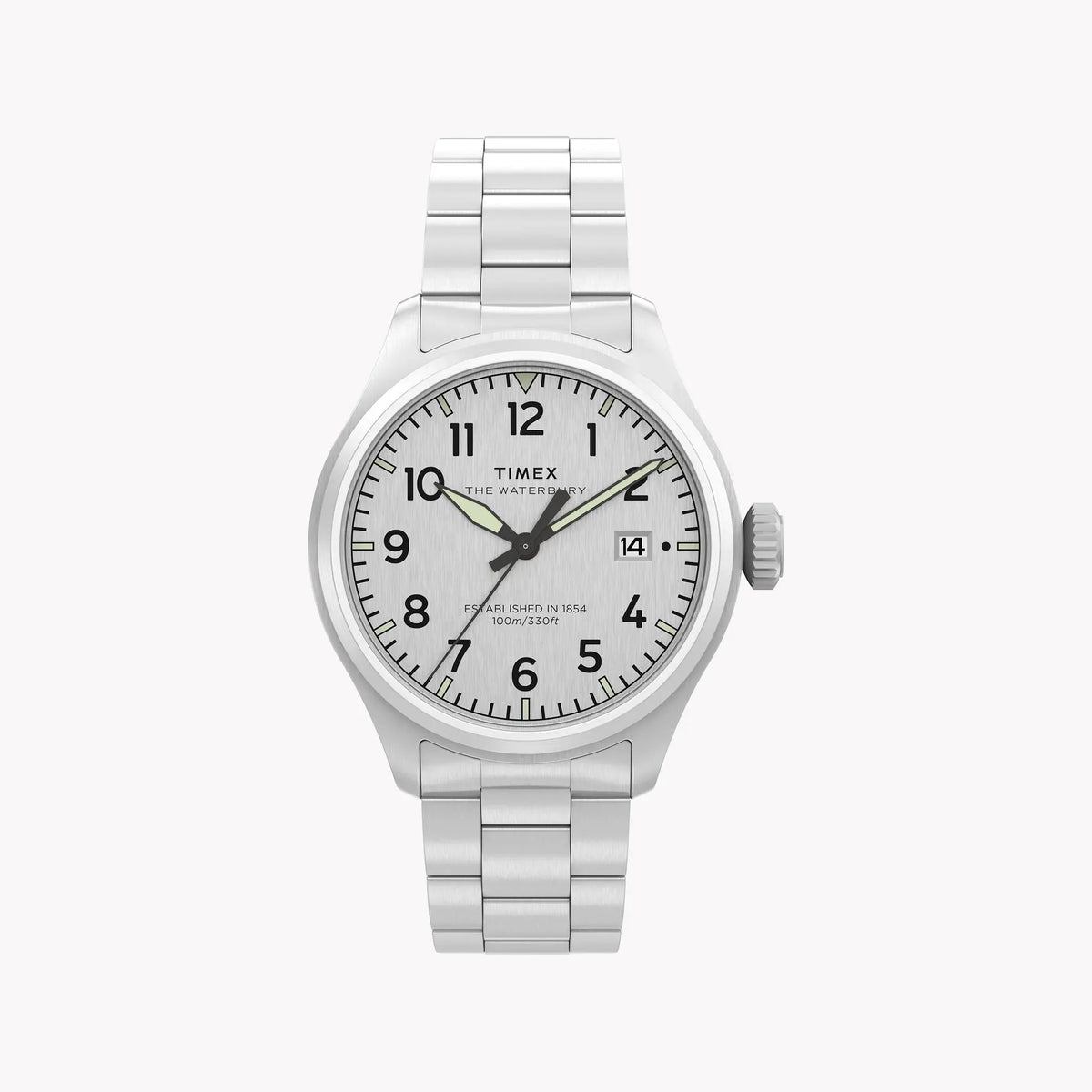 Waterbury ACE SST Case Silver Dial Bracelet | TW2Y18800 by TIMEX