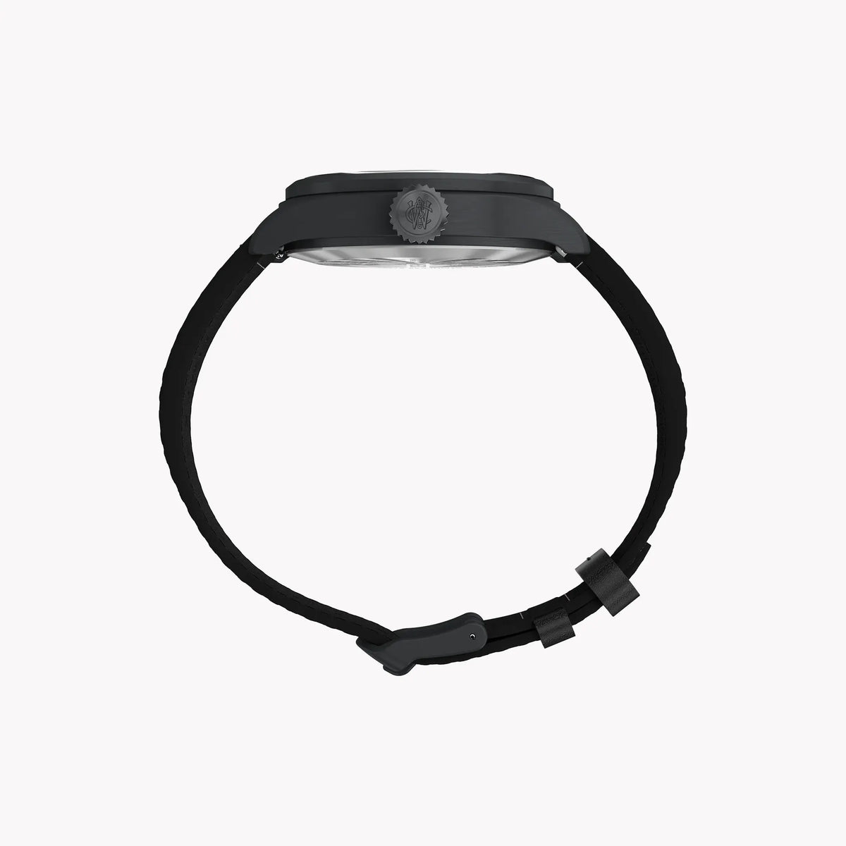 Waterbury ACE SST Black Dial Black Leather Strap Watch TW2Y18900 by TIMEX