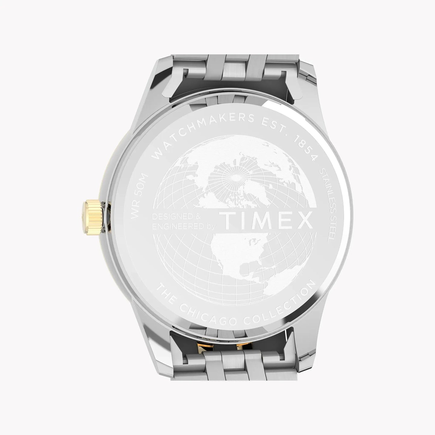 Chicago Multi 45mm Two-Tone Case Green Dial Bracelet TW2Y21400 by TIMEX