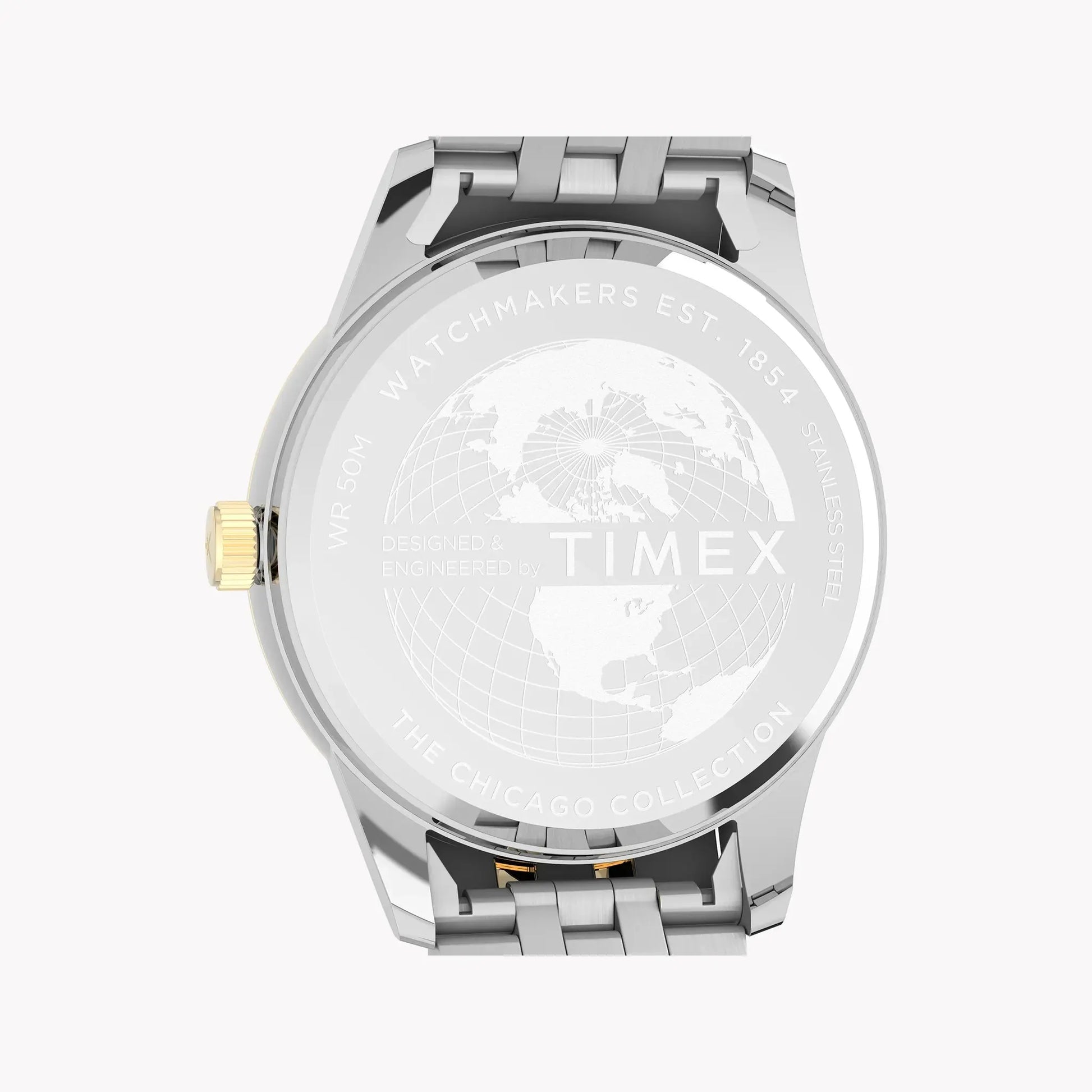 Chicago Multi 45mm Two-Tone Case Green Dial Bracelet TW2Y21400 by TIMEX