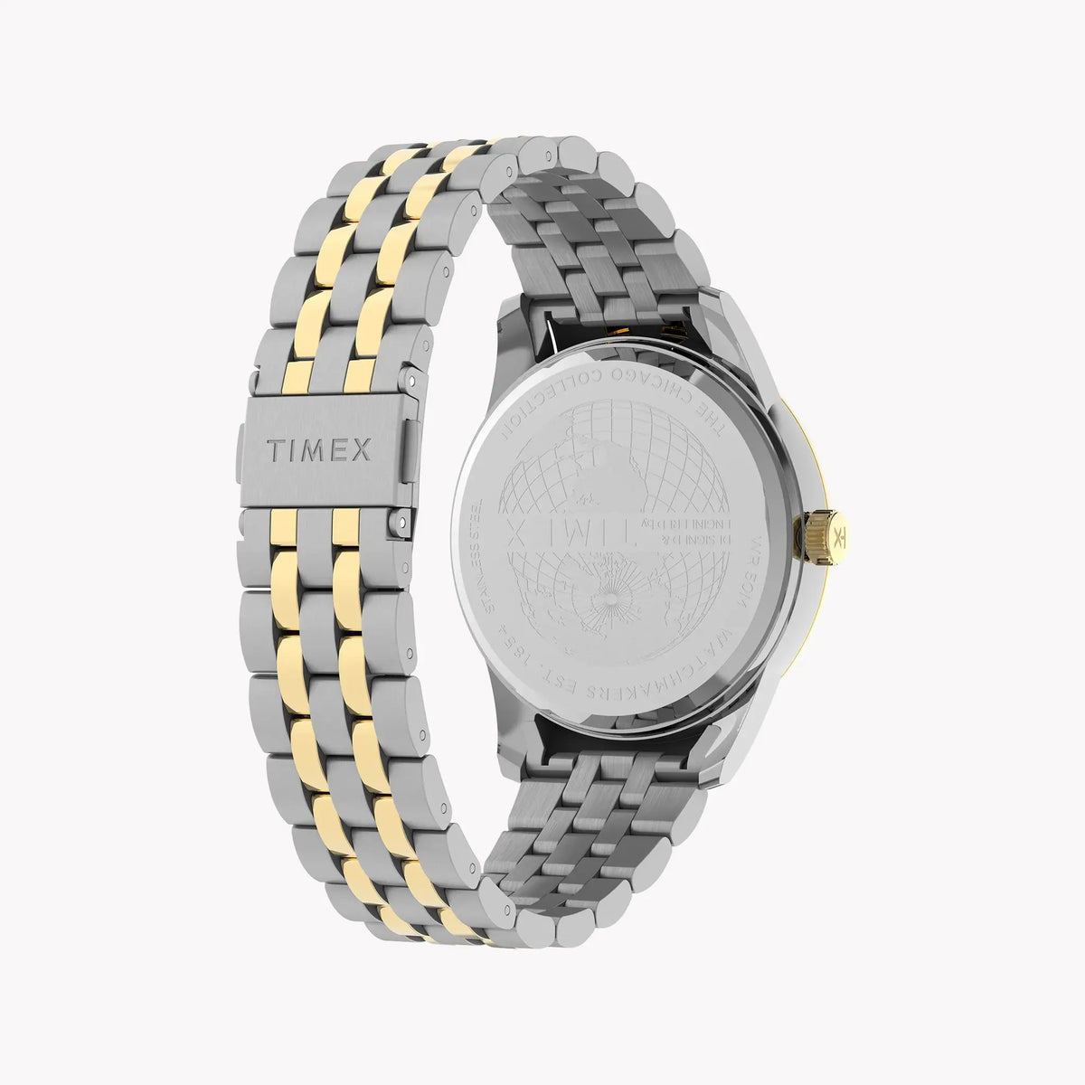 Chicago Multi 45mm Two-Tone Case Green Dial Bracelet TW2Y21400 by TIMEX