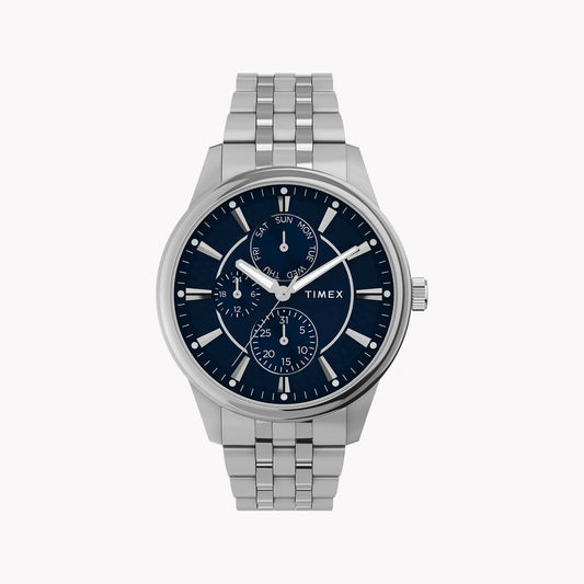 Chicago Multi 45mm Silver Tone Case Blue Dial Bracelet TW2Y21500 by TIMEX