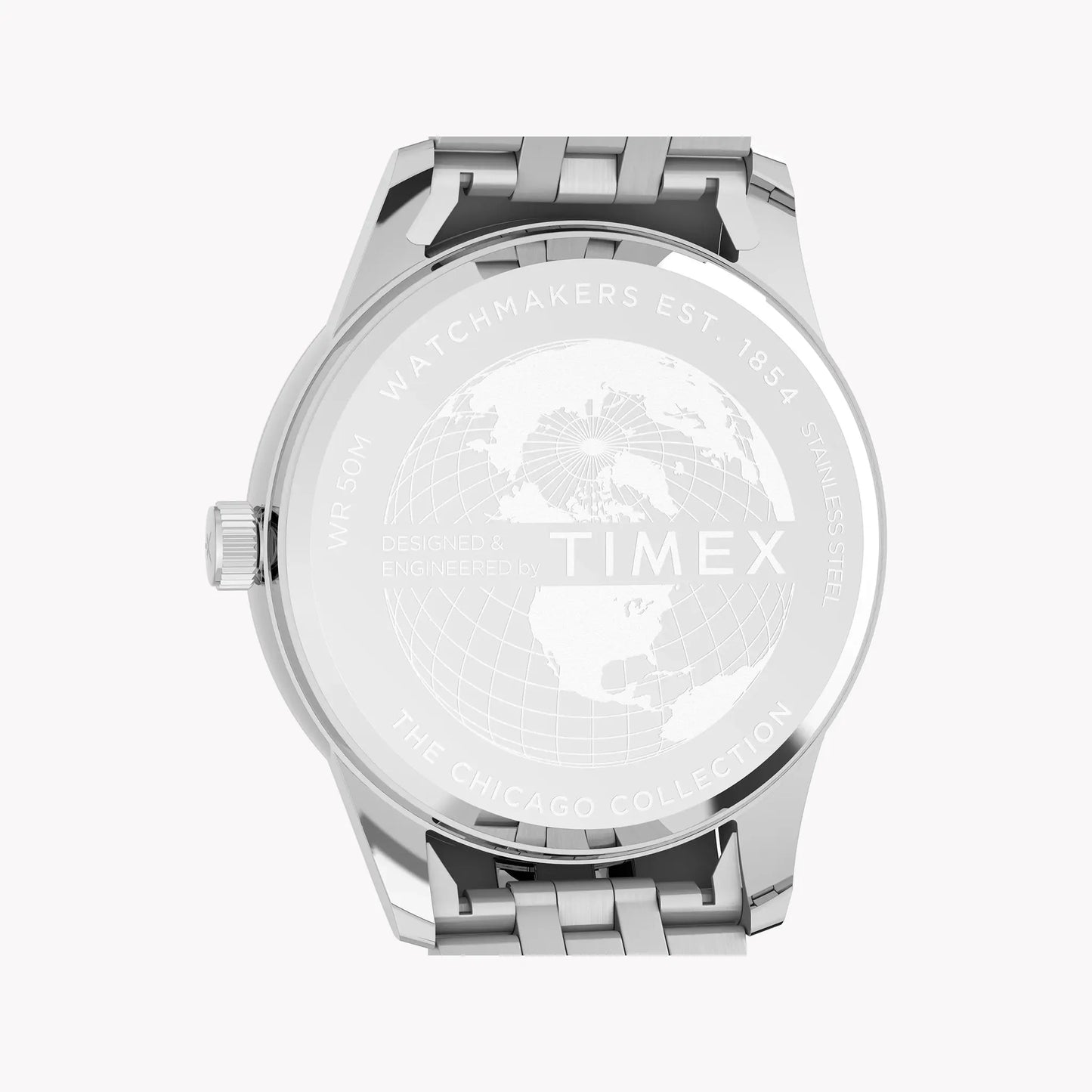 Chicago Multi 45mm Silver Tone Case Blue Dial Bracelet TW2Y21500 by TIMEX