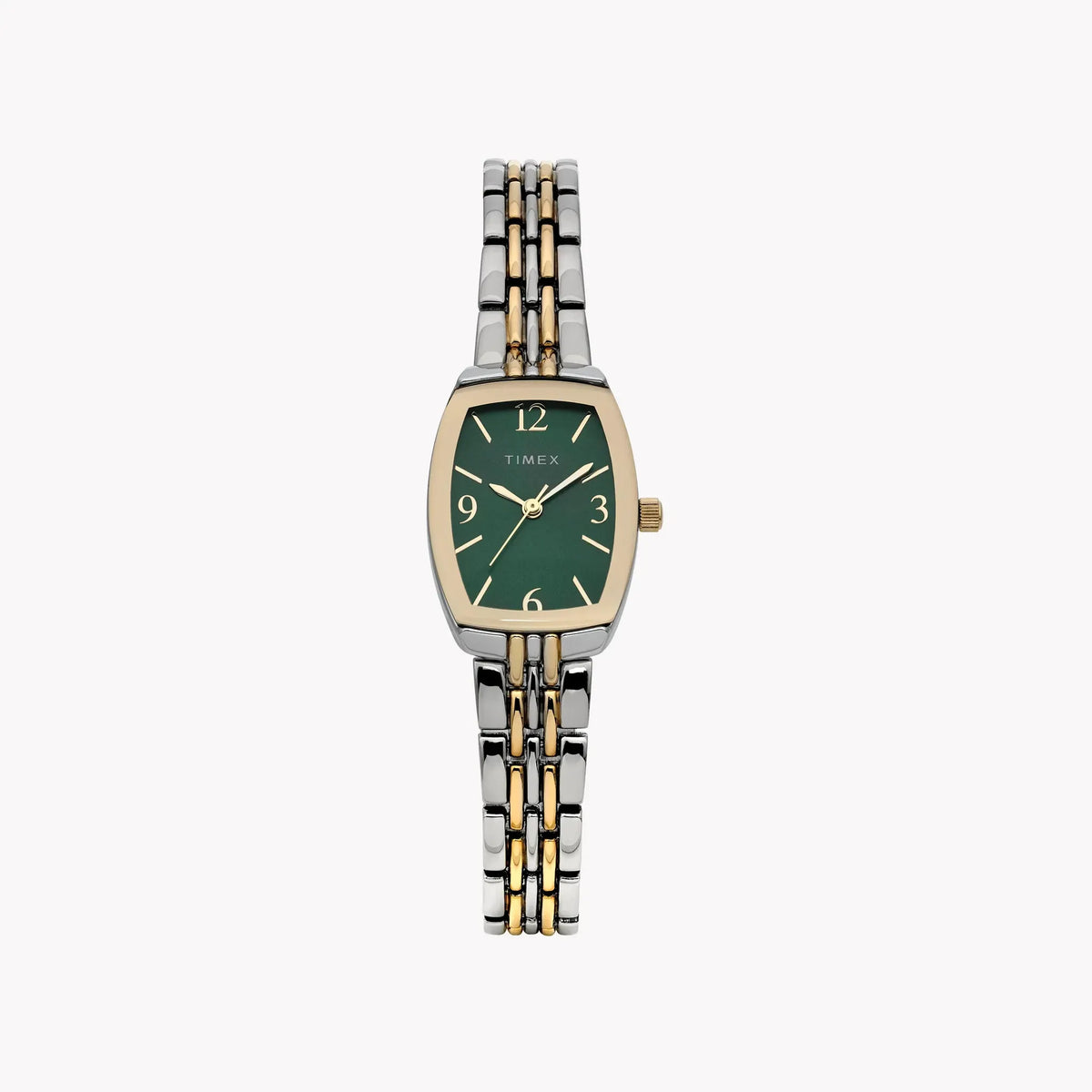 Women’s Two-Tone Case & Bracelet with Green Dial TW2Y22300 | Elegant Watch by TIMEX