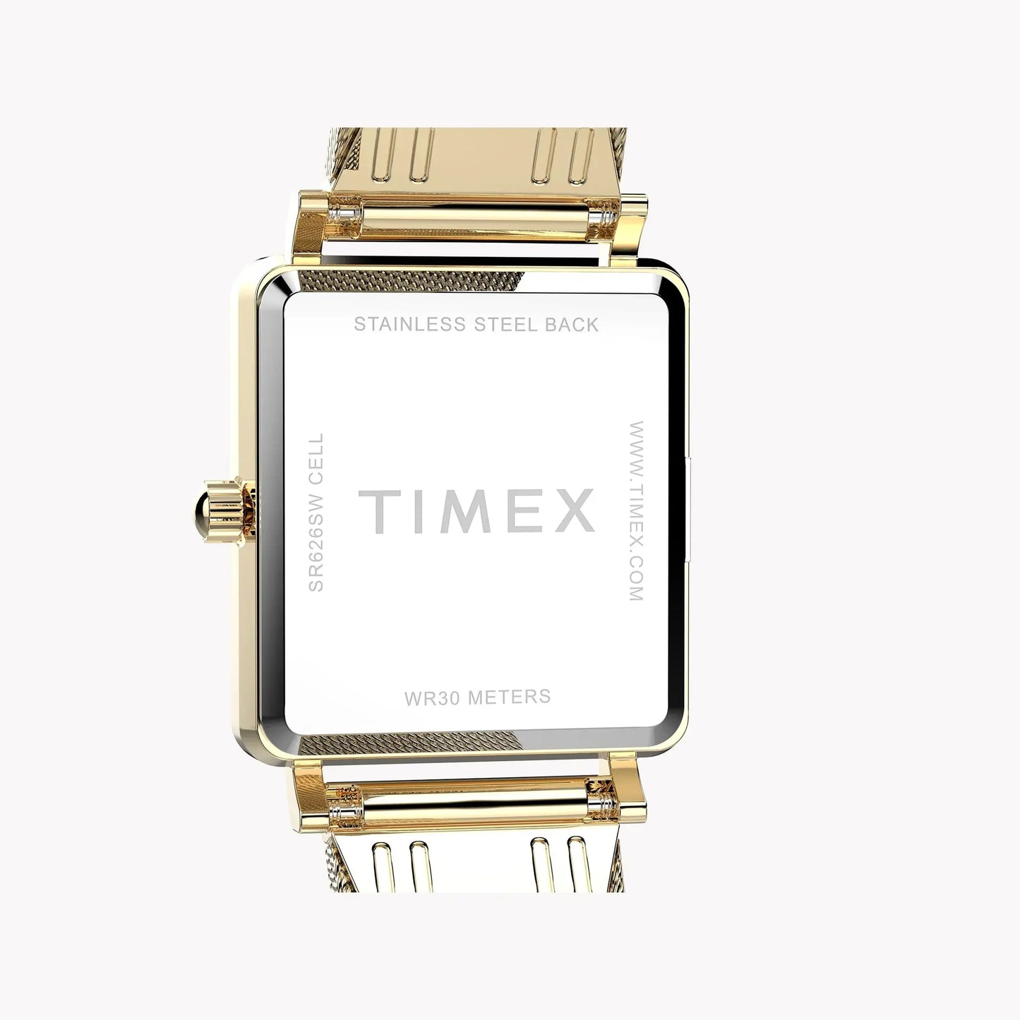 Transcend Gold-Tone Rectangle Case & Bracelet with Silver Dial | TW2Y26100 by TIMEX