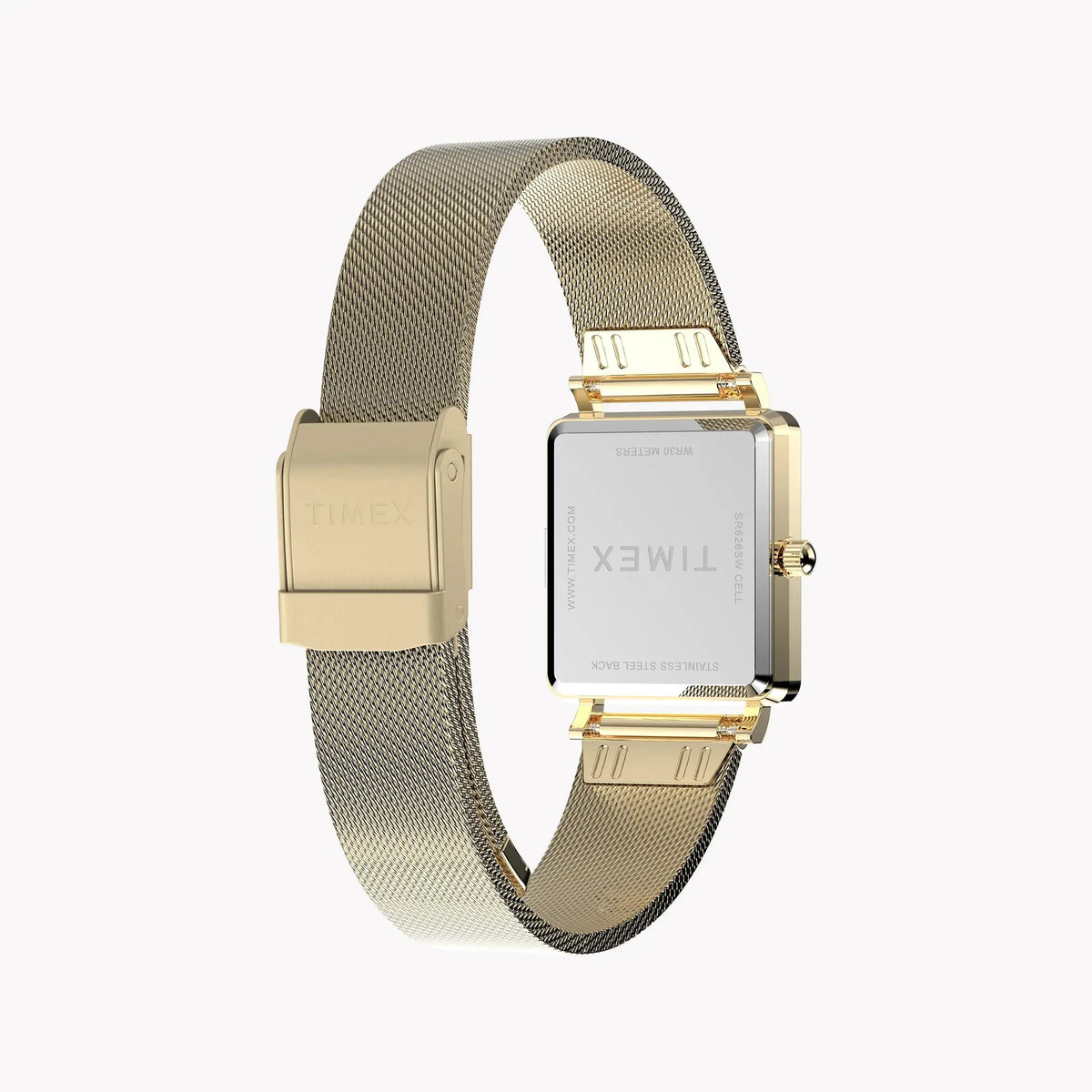 Transcend Gold-Tone Rectangle Case & Bracelet with Silver Dial | TW2Y26100 by TIMEX