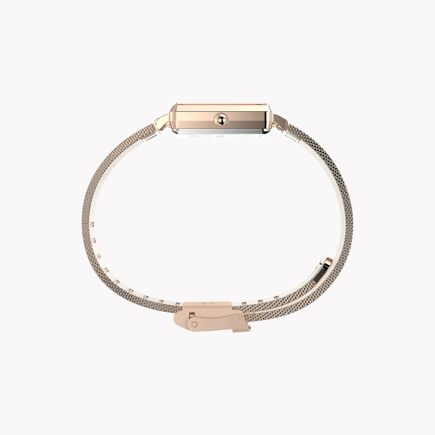 Transcend Rose Gold-tone Rectangle Watch with Silver Dial TW2Y26200 | Women’s Elegant Timepiece by TIMEX