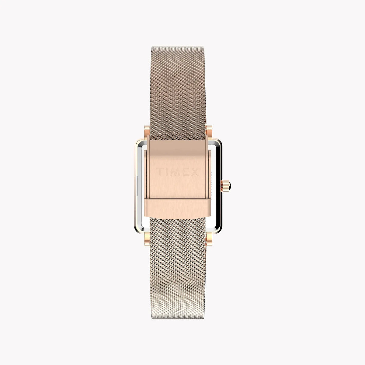 Transcend Rose Gold-tone Rectangle Watch with Silver Dial TW2Y26200 | Women’s Elegant Timepiece by TIMEX