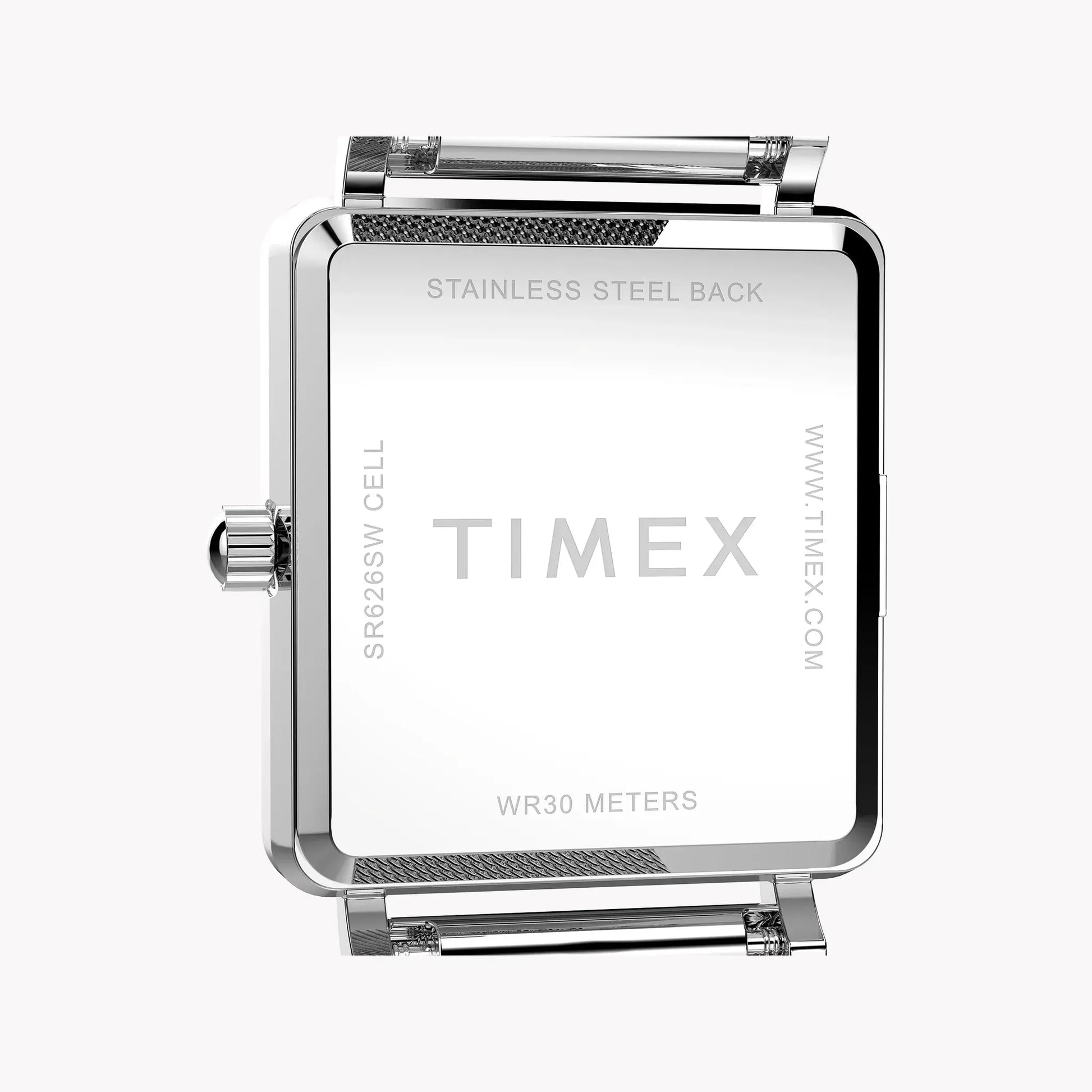 Transcend Rectangle Silver-tone Case & Bracelet with Silver Dial | TW2Y26300 by TIMEX