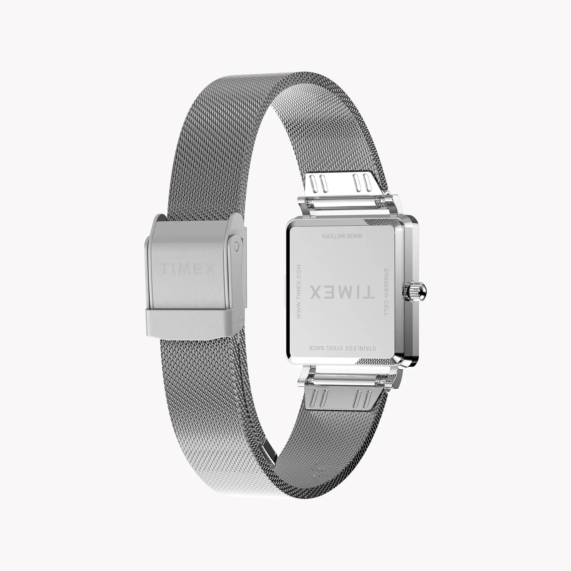 Transcend Rectangle Silver-tone Case & Bracelet with Silver Dial | TW2Y26300 by TIMEX