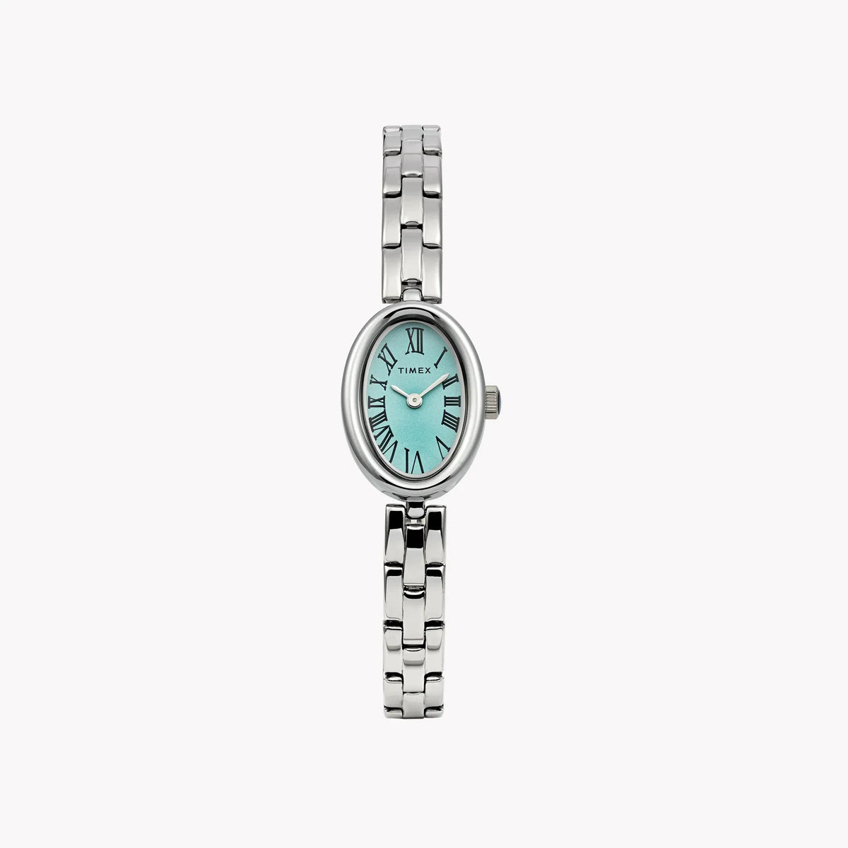 Cavatina Silver-Tone Case & Bracelet with Aquamarine Dial TW2Y26600 by TIMEX