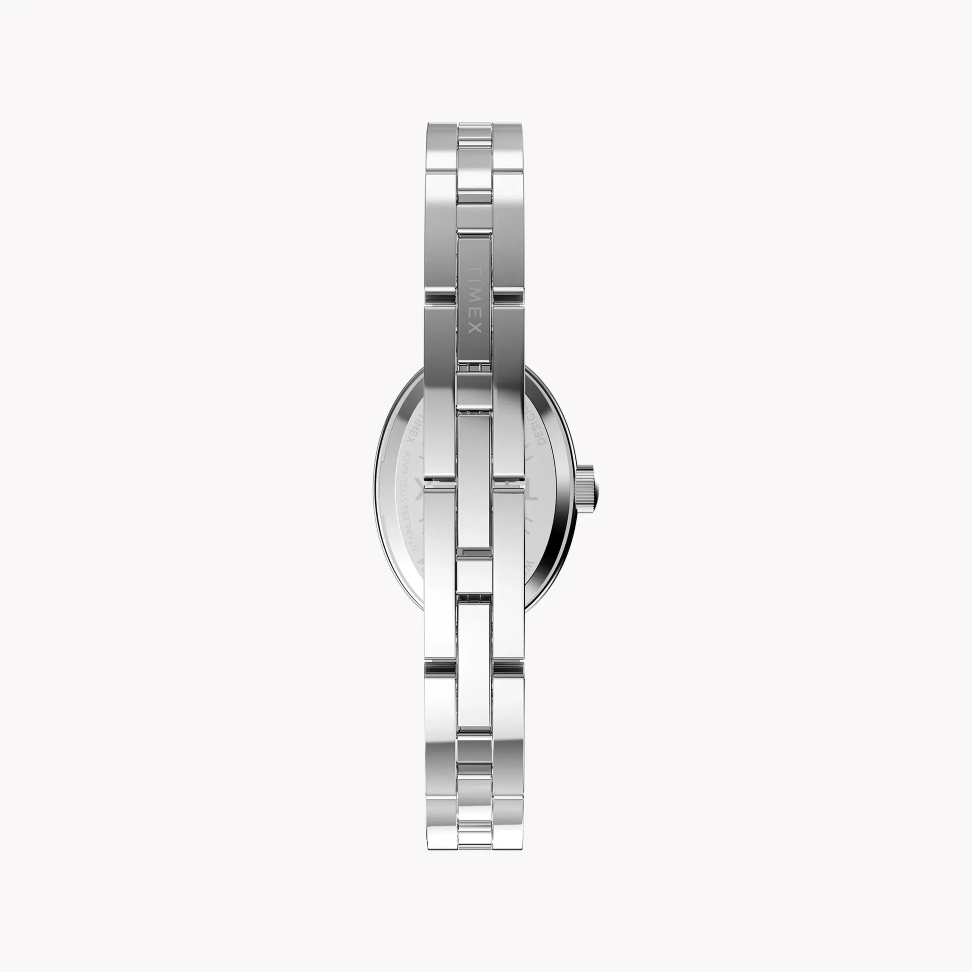 Cavatina Silver-Tone Case & Bracelet with Aquamarine Dial TW2Y26600 by TIMEX