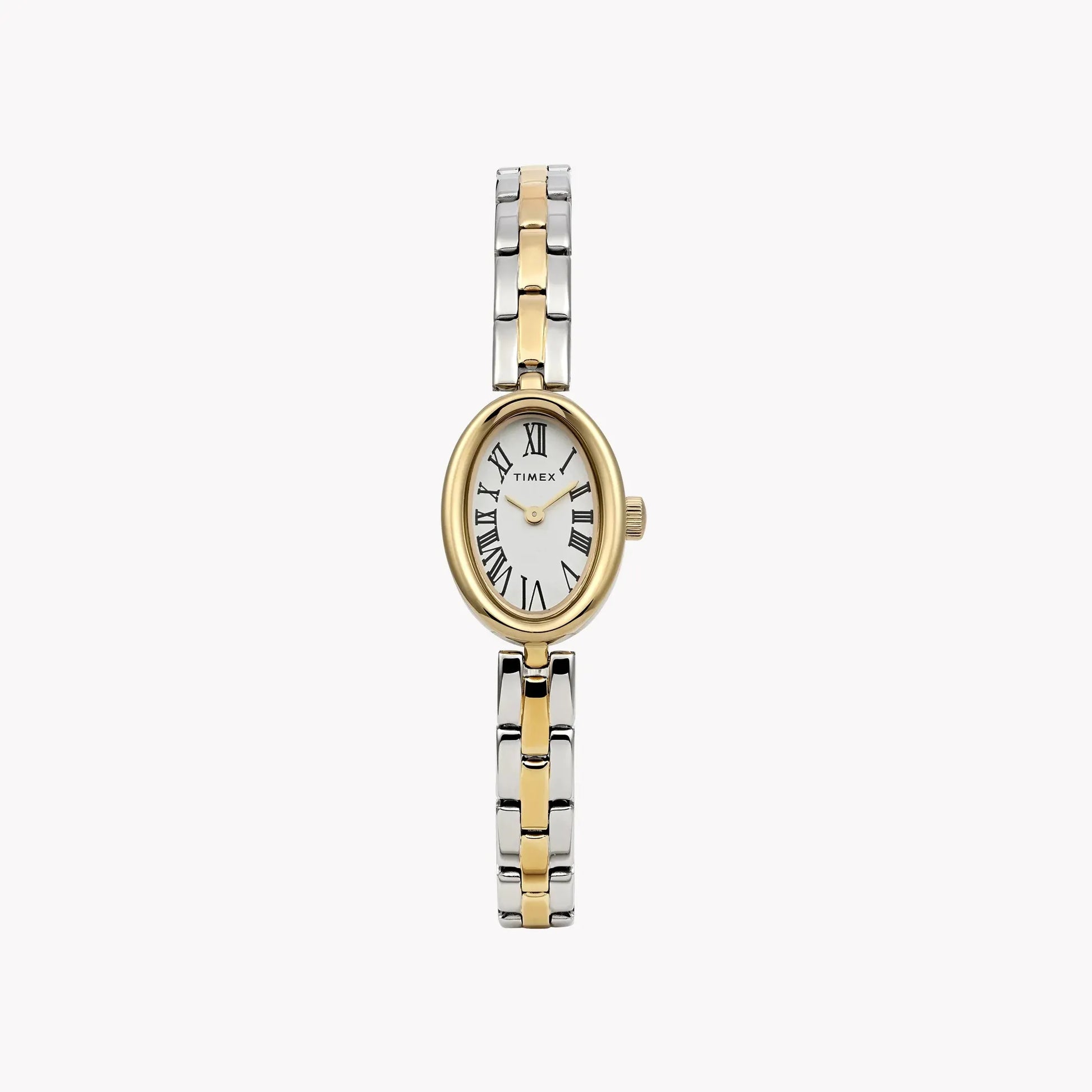 Cavatina Gold-tone Case Two-tone Bracelet White Dial TW2Y26800 by TIMEX