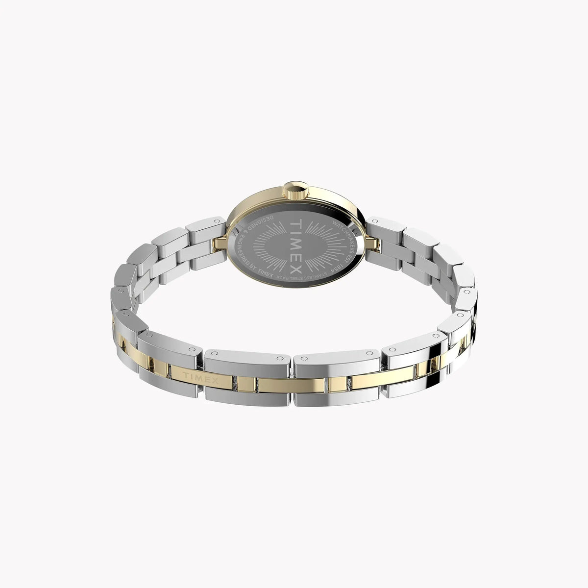 Cavatina Gold-tone Case Two-tone Bracelet White Dial TW2Y26800 by TIMEX