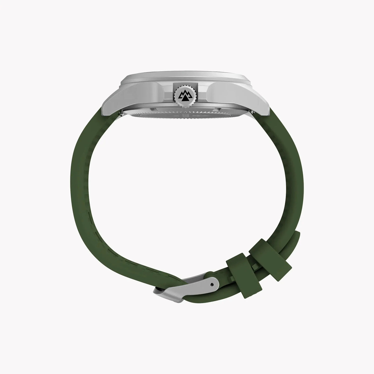 Expedition Field Post Solar 41mm SST Black Dial Green Silicone Strap | TW2Y31600 by TIMEX