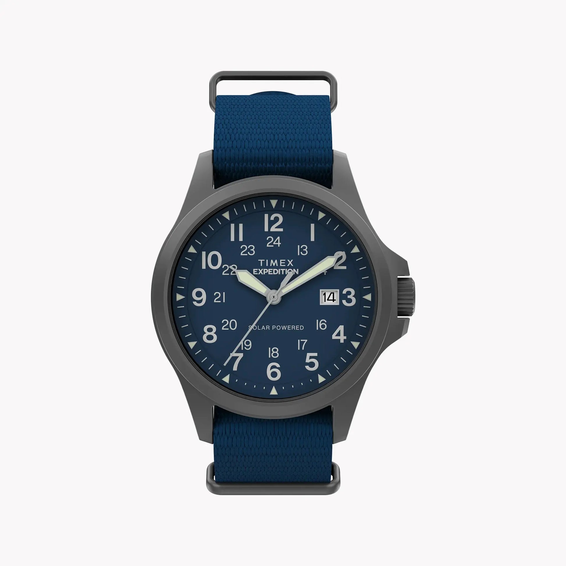 Expedition Field Post Solar 41mm Gunmetal Black Dial Black rPET Strap | TW2Y31700 by TIMEX
