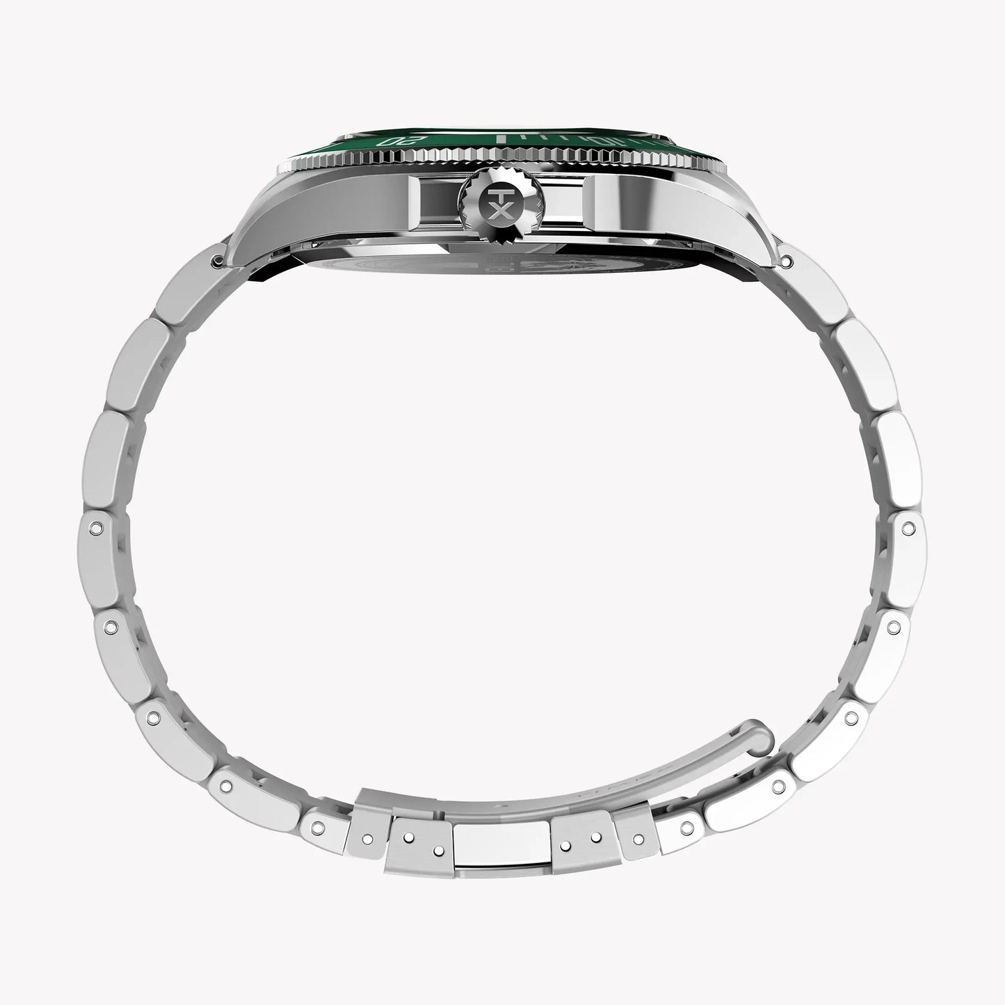 Timex Men's Silver-Tone Stainless Steel, Green Dial | TW2Y33200 by TIMEX